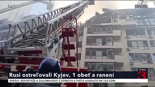 Výbuchy sa opäť ozývali aj v Kyjeve, raketový útok zasiahol obytnú budovu