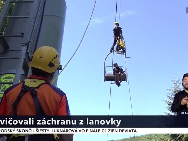 Zriedkavý, no dôležitý zásah. Horskí záchranári nacvičovali evakuáciu ľudí z pokazenej lanovky