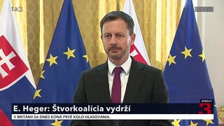 Vyhlásenie premiéra E. Hegera k ďalším krokom v súvislosti s koaličnou krízou