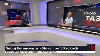 Slovan čaká súboj s Ferencvárosom. Bezpečnostné zložky budú mať čo robiť, myslí si moderátor TA3