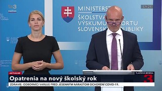 TB ministra školstva B. Gröhlinga k opatreniam prevencie proti ochoreniu COVID-19 na nový školský rok