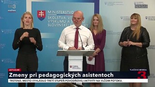 TB ministra školstva B. Gröhlinga o návrhu na metodiku prideľovania pedagogických asistentov