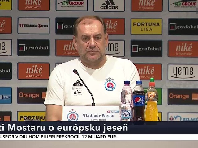 Tréner Weiss verí, že v zápase s Mostarom budú hráči Slovana silnejší v defenzíve a lepší v ofenzíve