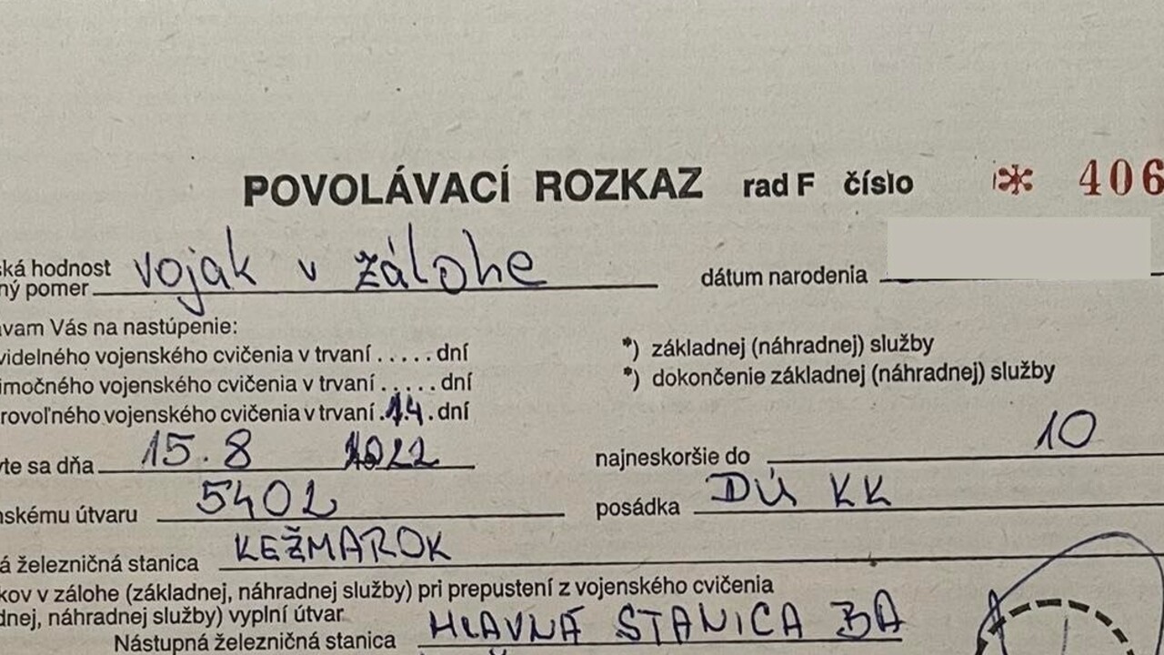 Slováci do schránok dostávajú povolávacie rozkazy. Ide o podvod, upozorňuje polícia