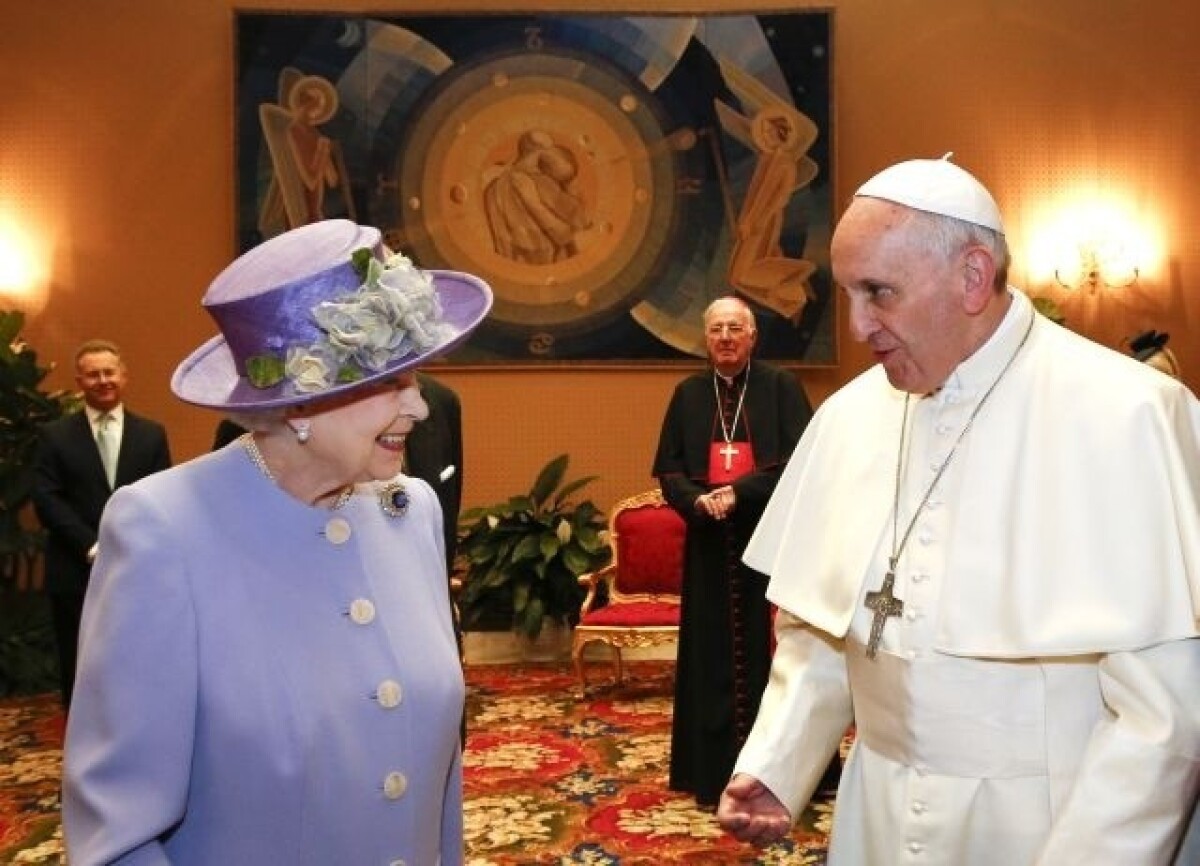pápež františek kráľovná alžbeta (SITA)