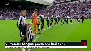 V Premier League si uctili pamiatku Alžbety II. Prejavov uznania bolo viacero