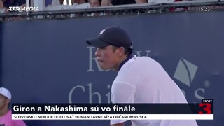 Americký tenista Giron sa prebojoval do finále ATP v San Diegu. V boji o titul sa stretne s Nakashimom