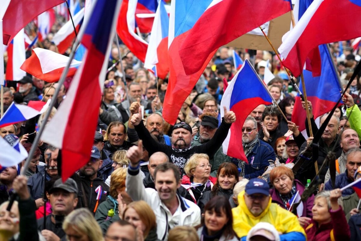 Protest v Prahe