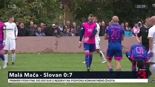 Slovan Bratislava postúpil do štvrtého kola Slovnaft cupu po očakávanej výhre nad Malou Mačou