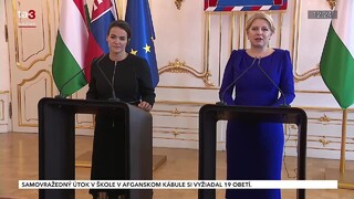 TB prezidentky Z. Čaputovej a maďarskej partnerky K. Novákovej o návšteve Slovenska
