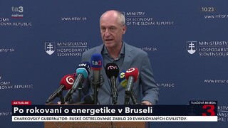 TB ministra hospodárstva K. Hirmana po rokovaní o energetike v Bruseli