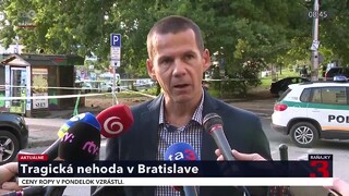 Brífing policajného prezidenta Š. Hamrana o tragickej nehode v Bratislave