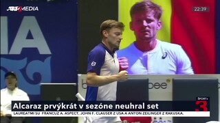 Alcaraz prvýkrát v sezóne neuhral set, v úvodnom kole turnaja v Nursultane prehral s Goffinom
