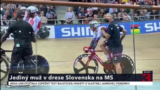 Na MS v dráhovej cyklistike vo Francúzsku reprezentoval Slovensko iba jeden muž, ktorý obsadil dvadsiate miesto