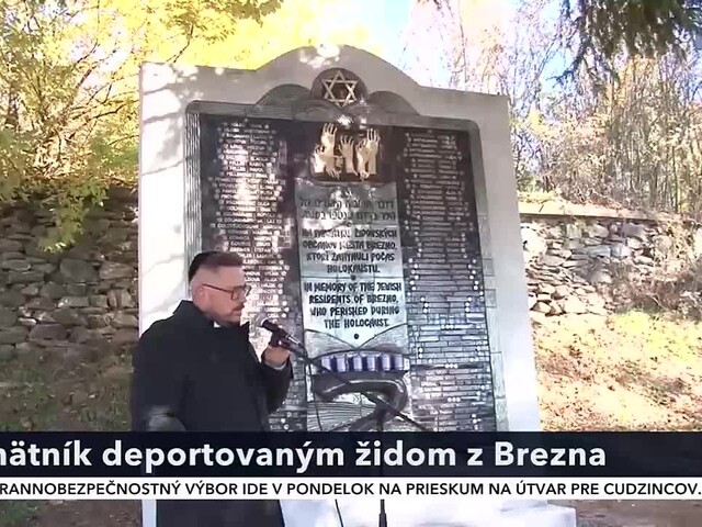 V Brezne odhalili pamätník na počesť židovských spoluobčanov