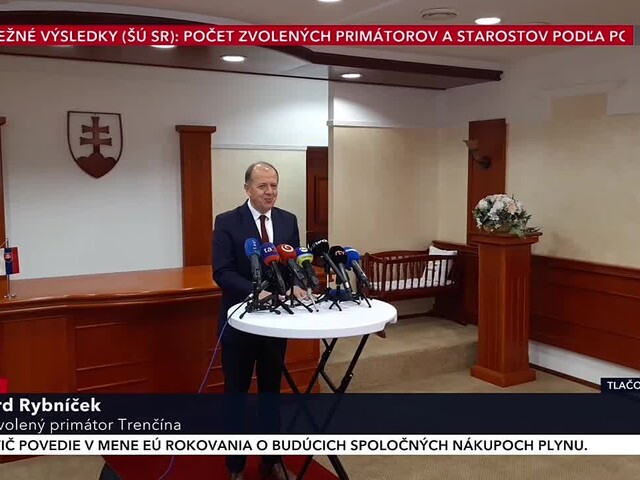 Vyhlásenie R. Rybníčka po opätovnom zvolení do funkcie primátora Trenčína