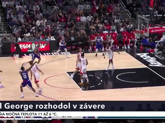 George potiahol LA Clippers k výhre nad Houstonom. O výsledku sa však rozhodlo až v závere