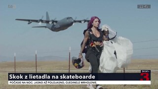 Brazílska skateboardistka Bufoniová vyskočila na skateboarde z lietadla z výšky niekoľko tisíc metrov