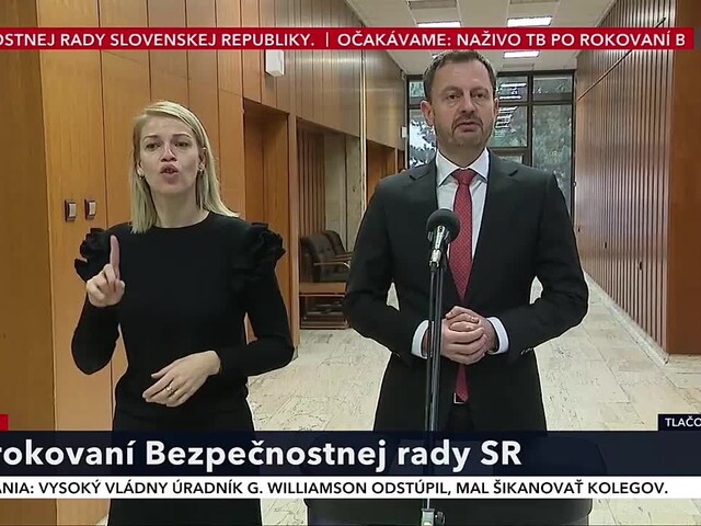 TB predsedu vlády E. Hegera po rokovaní Bezpečnostnej rady Slovenskej republiky