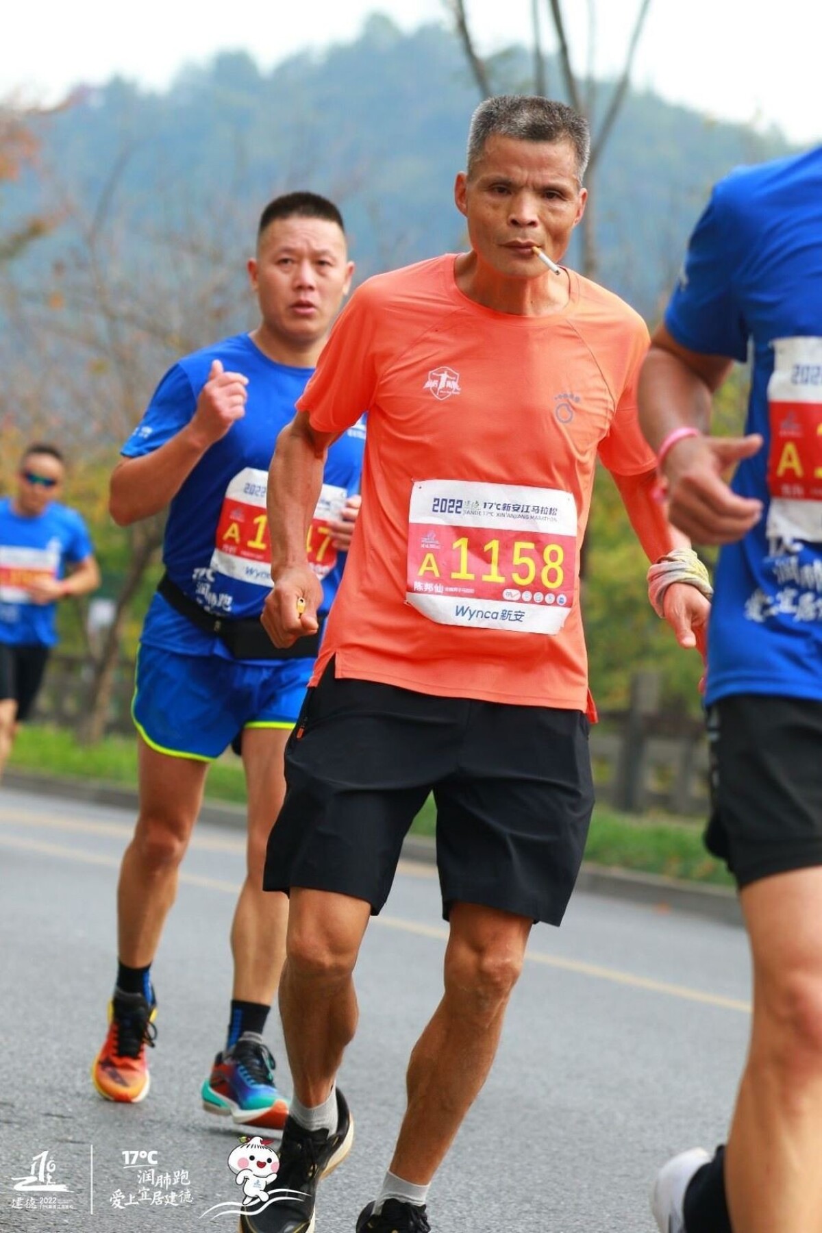 Strýko Chen počas maratónu