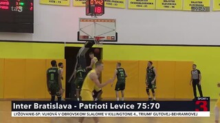 Inter Bratislava je novým lídrom Niké basketbalovej ligy. Zvíťazil nad levickými Patriotmi