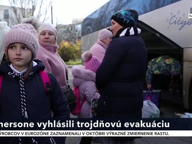 V Chersonskej oblasti nastala trojdňová evakuácia obyvateľov z ľavého brehu Dnepra. Ten totiž obklopujú Rusi