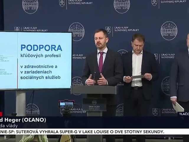 Vláda schválila pomoc zdravotníkom. Stabilizačné príspevky dosahujú výšku 5000 eur