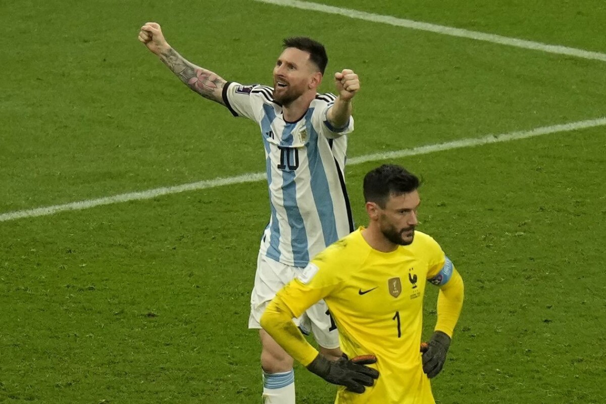 Messi oslavuje