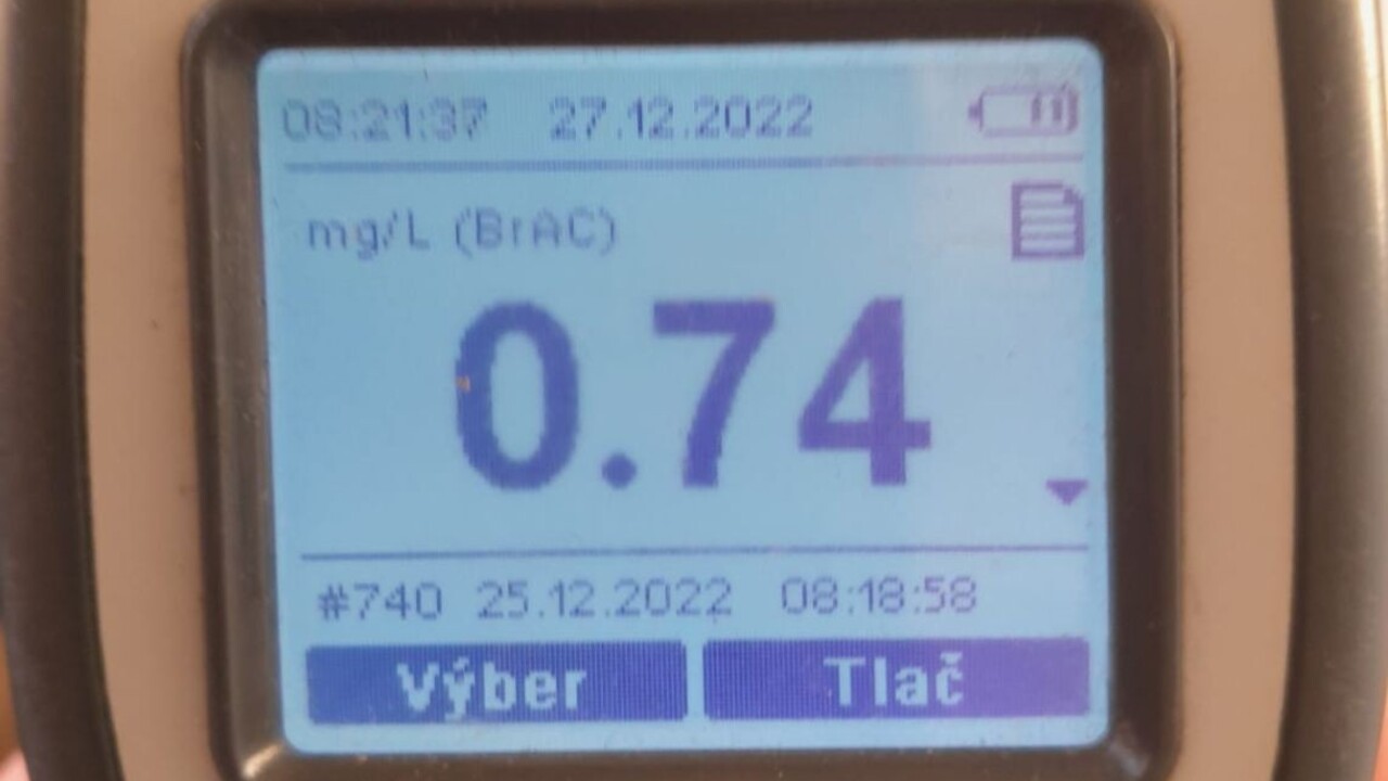 Vodičke z Lučenca namerali 1,54 promile. Vianočné sviatky strávila v policajnej cele
