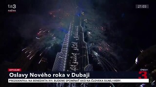 Nový rok privítali už aj v Dubaji. Oslavy sprevádzal ohňostroj aj laserová šou