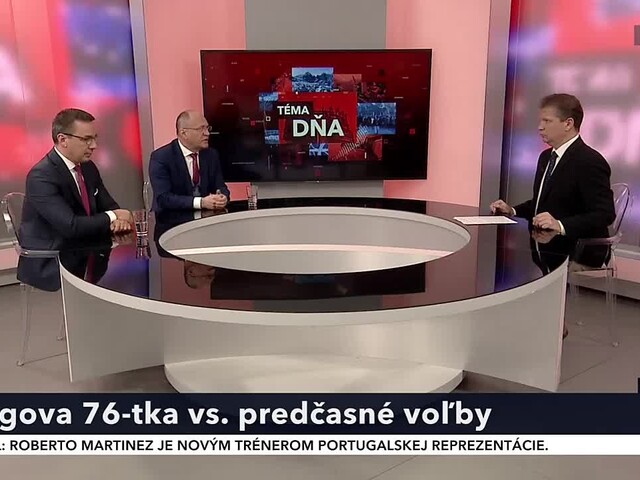 Cieľom Za ľudí je dovládnuť, povedal Velič. Podľa Tomáša sú jediným východiskom z krízy predčasné voľby