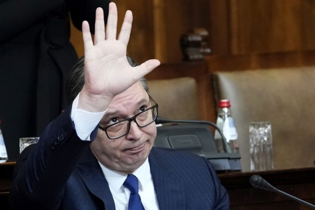 Vučić v srbskom parlamente