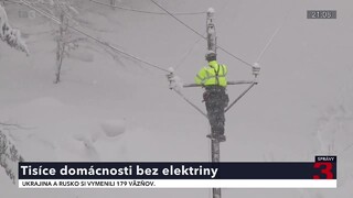 Slovensko pre sneh trápili aj výpadky elektriny, bez energie sa ocitlo vyše 20-tisíc domácností