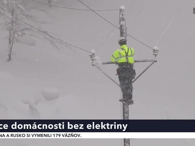 Slovensko pre sneh trápili aj výpadky elektriny, bez energie sa ocitlo vyše 20-tisíc domácností