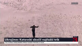 Ukrajinec Dmitro Kotovskyi skočil jeden z najťažších trikov v akrobatickom lyžovaní