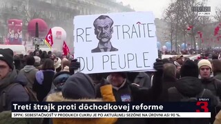 Francúzi opäť vyšli do ulíc, aby protestovali proti návrhu dôchodkovej reformy