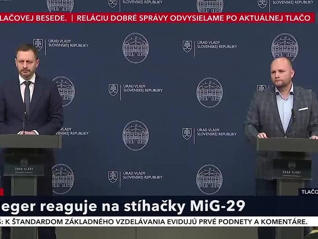 TB premiéra E. Hegera a ministra obrany J. Naďa o situácii so stíhačkami MiG-29
