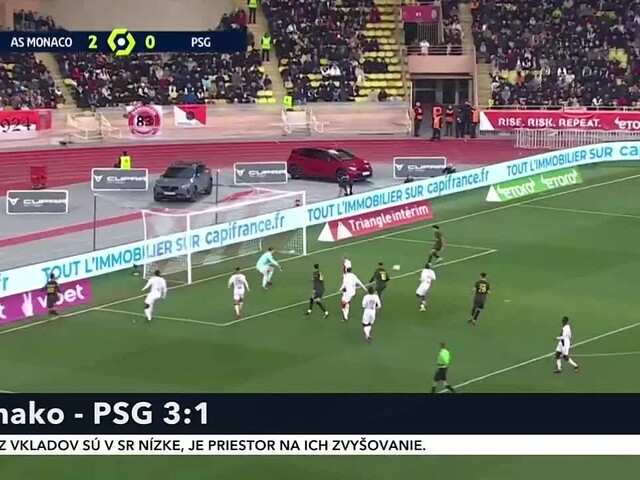PSG si bez Mbappého a Messiho zrovnal sily s Monakom