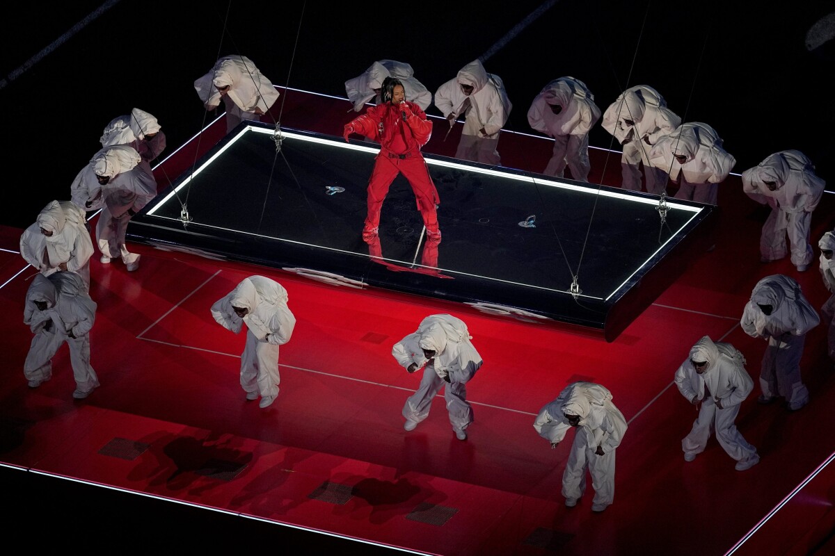 Rihanna počas prestávky Super Bowlu