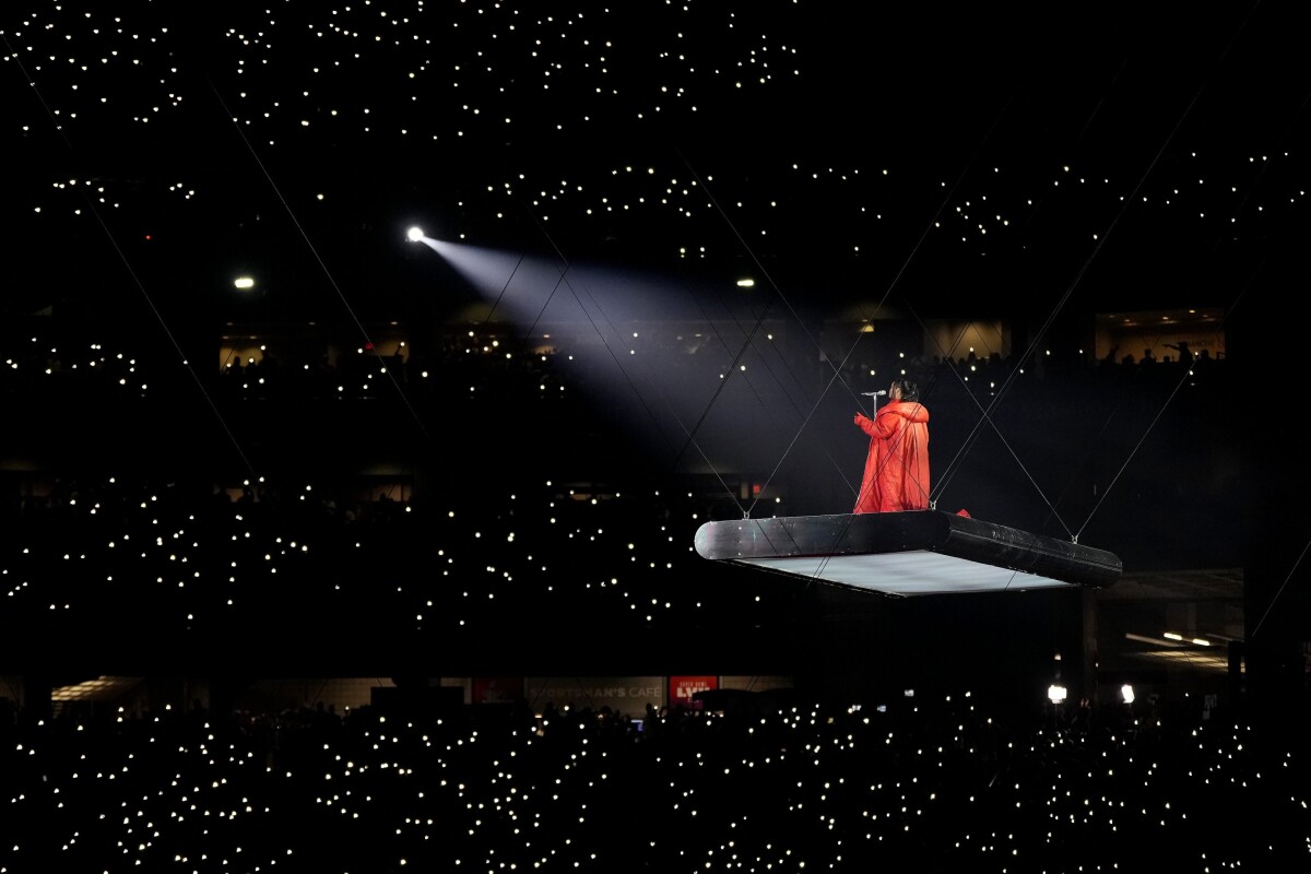 Rihanna počas prestávky Super Bowlu
