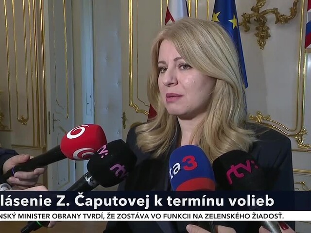 Vyhlásenie Z. Čaputovej k termínu volieb