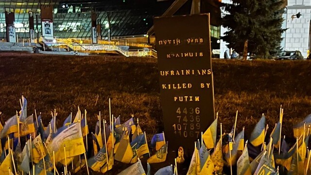 Pamätník obetiam ruskej invázie na Ukrajinu