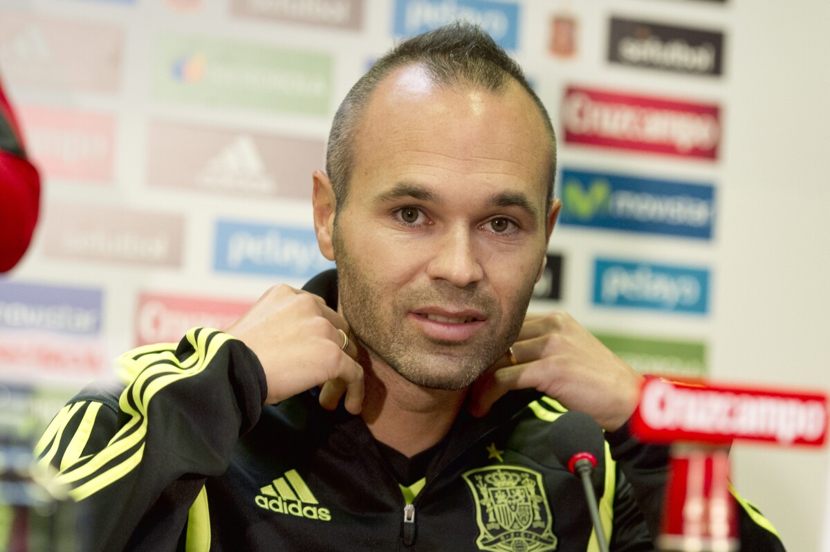 Andrés Iniesta pred zápasom proti Slovensku (2015)