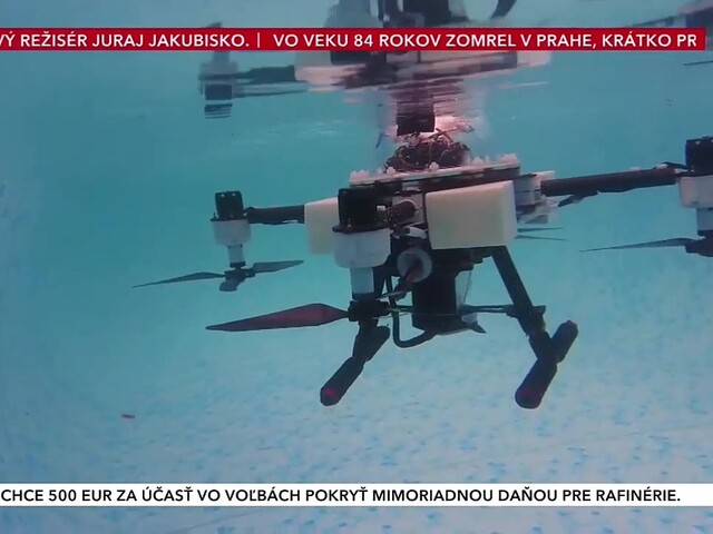 Unikátny hybridný dron dokáže lietať vzduchom a aj plávať pod vodou