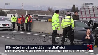 Pod Tatrami sa stala vážna dopravná nehoda. 85-ročný muž sa otáčal na diaľnici