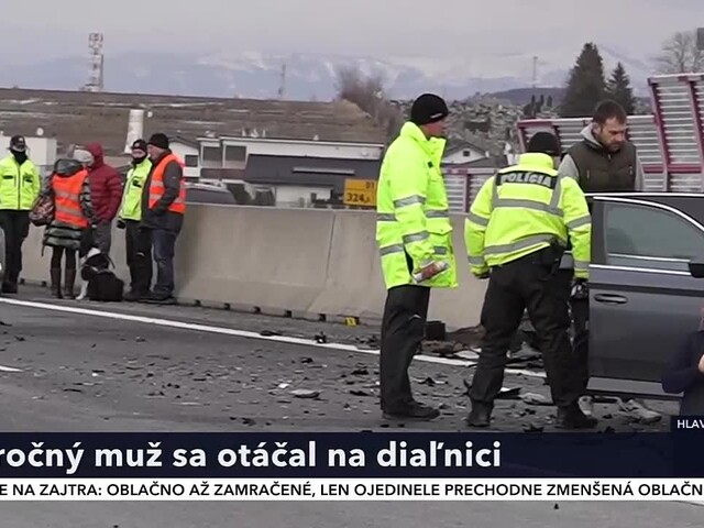 Pod Tatrami sa stala vážna dopravná nehoda. 85-ročný muž sa otáčal na diaľnici