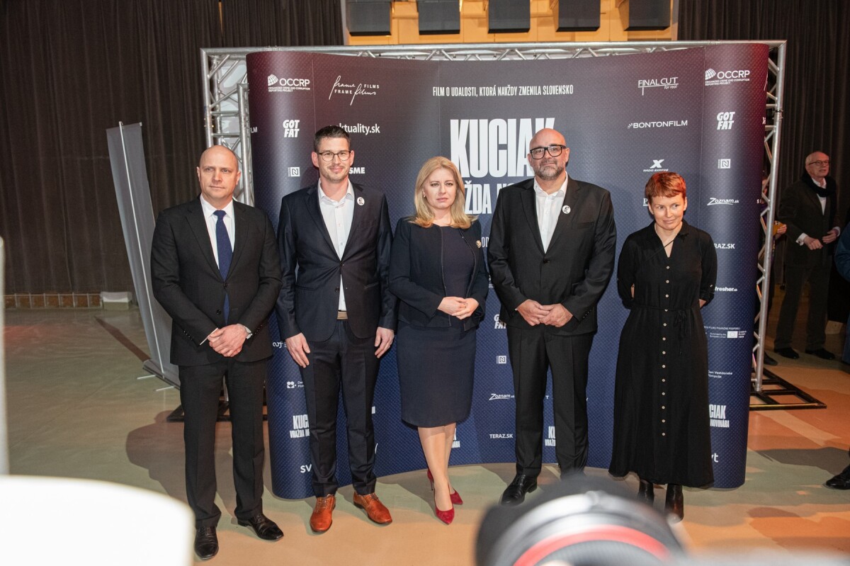 Zuzana Čaputová na premiére filmu Kuciak