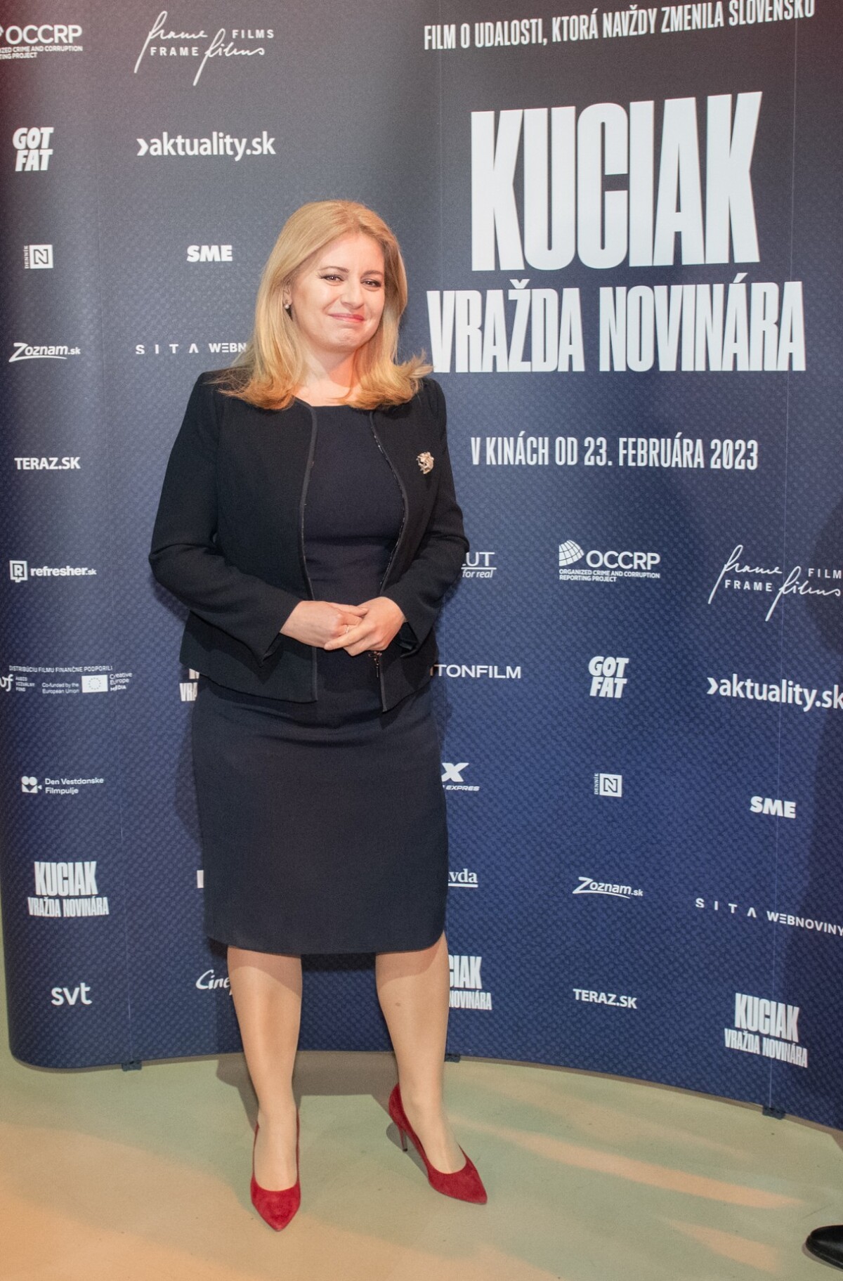 Zuzana Čaputová na premiére filmu Kuciak