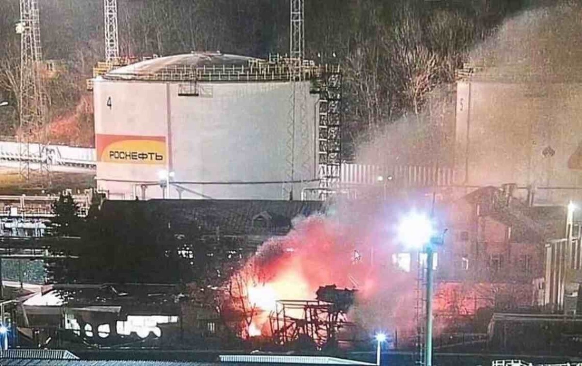 Výbuch ropného skladiska v Tuapse