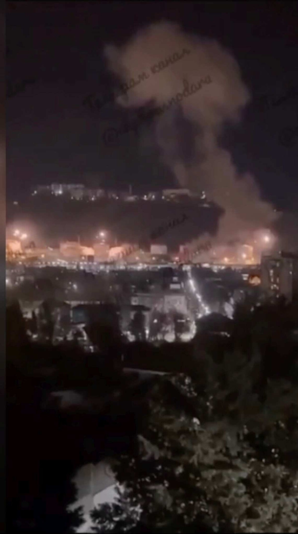 Výbuch ropného skladiska v Tuapse